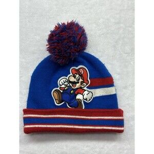 Super Mario Bros Kids Knit Beanie Hat Lot of 2